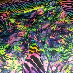 Tropical leaf leggings